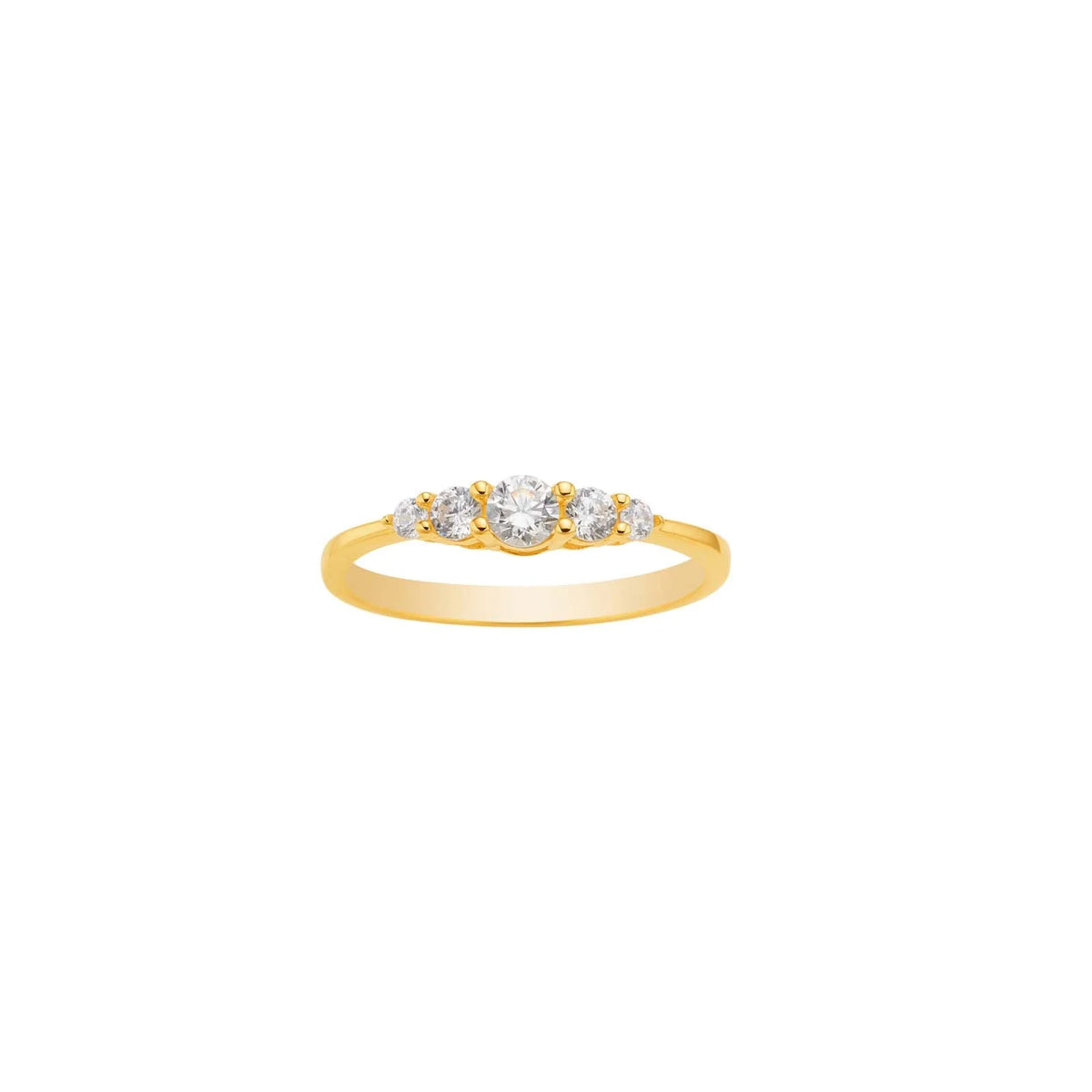 Ring i 8 kt. guld med zirkonia