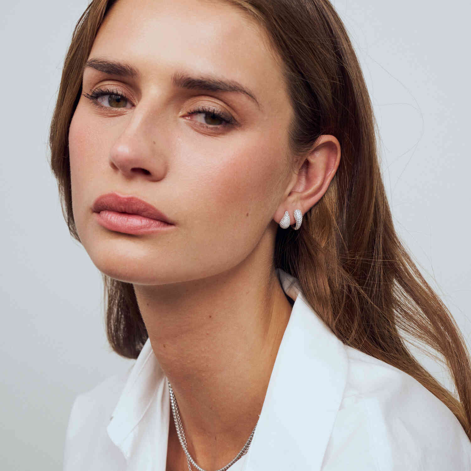 Øreringe Goccia Circolo Sølv