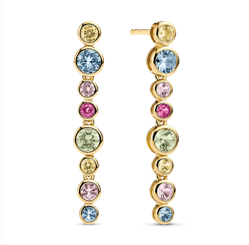 Øreringe Sardinien Lungo Piccolo forgyldt multi