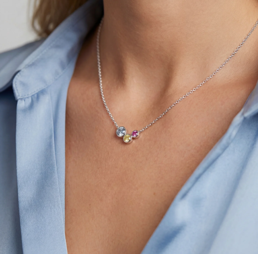 Halskæde Sardinien Tre sølv Multi