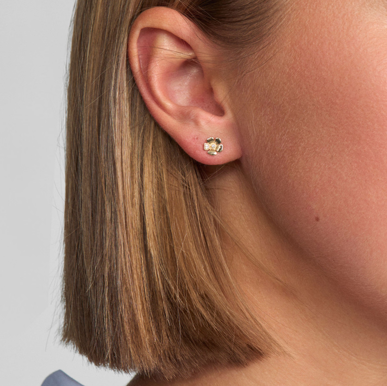 FLEUR ØRERINGE 14 kt