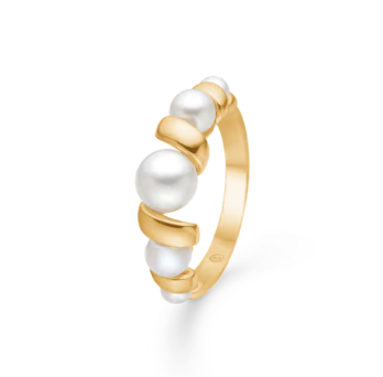 SWIRL W. PEARL ring