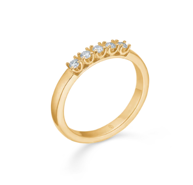 CROWN ALLIANCE ring i 14 kt. guld m. diamant