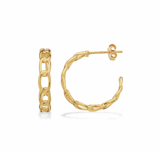 Halvcreoler links, forgyldt