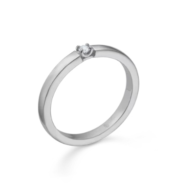 CROWN ALLIANCE ring i 14 kt. hvidguld m. diamanter