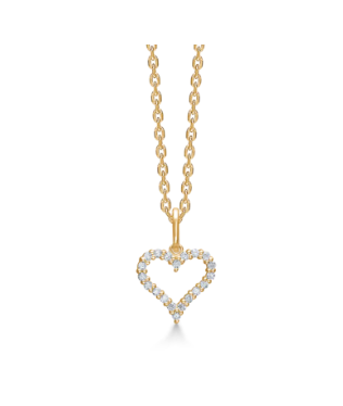 TENDER HEART vedhæng i 14 kt. guld m. diamanter