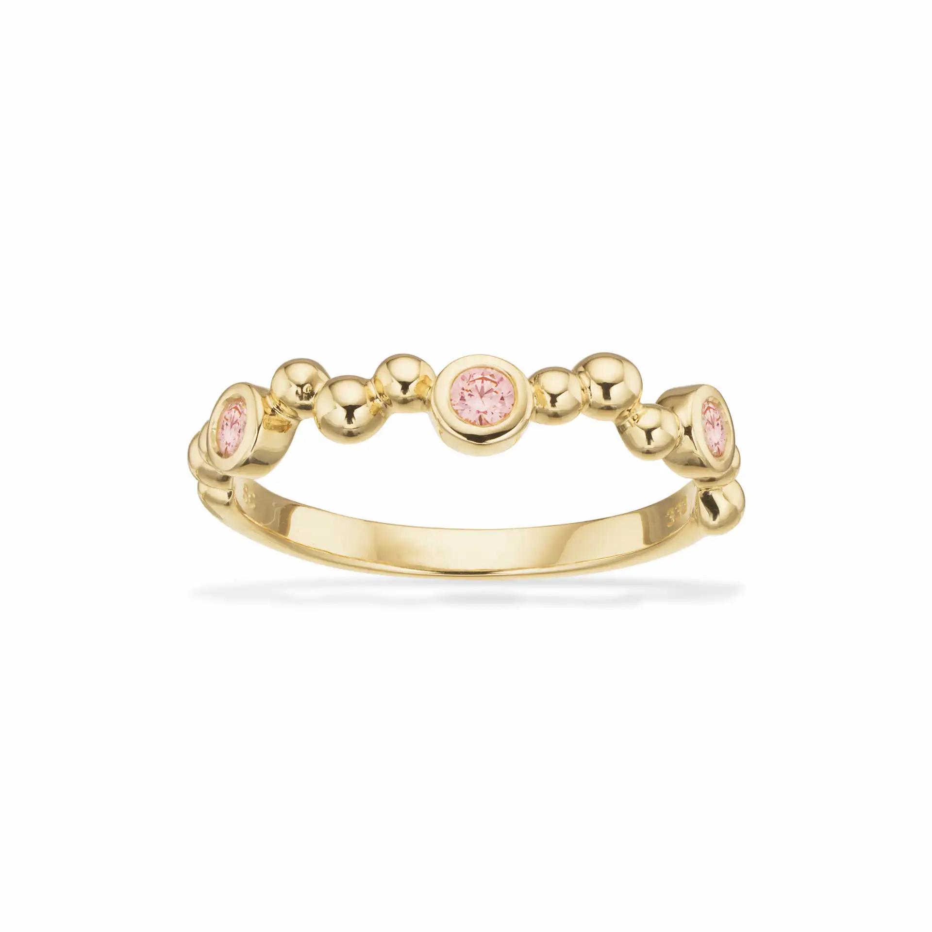 Ring i 8 kt. m. zirkonia
