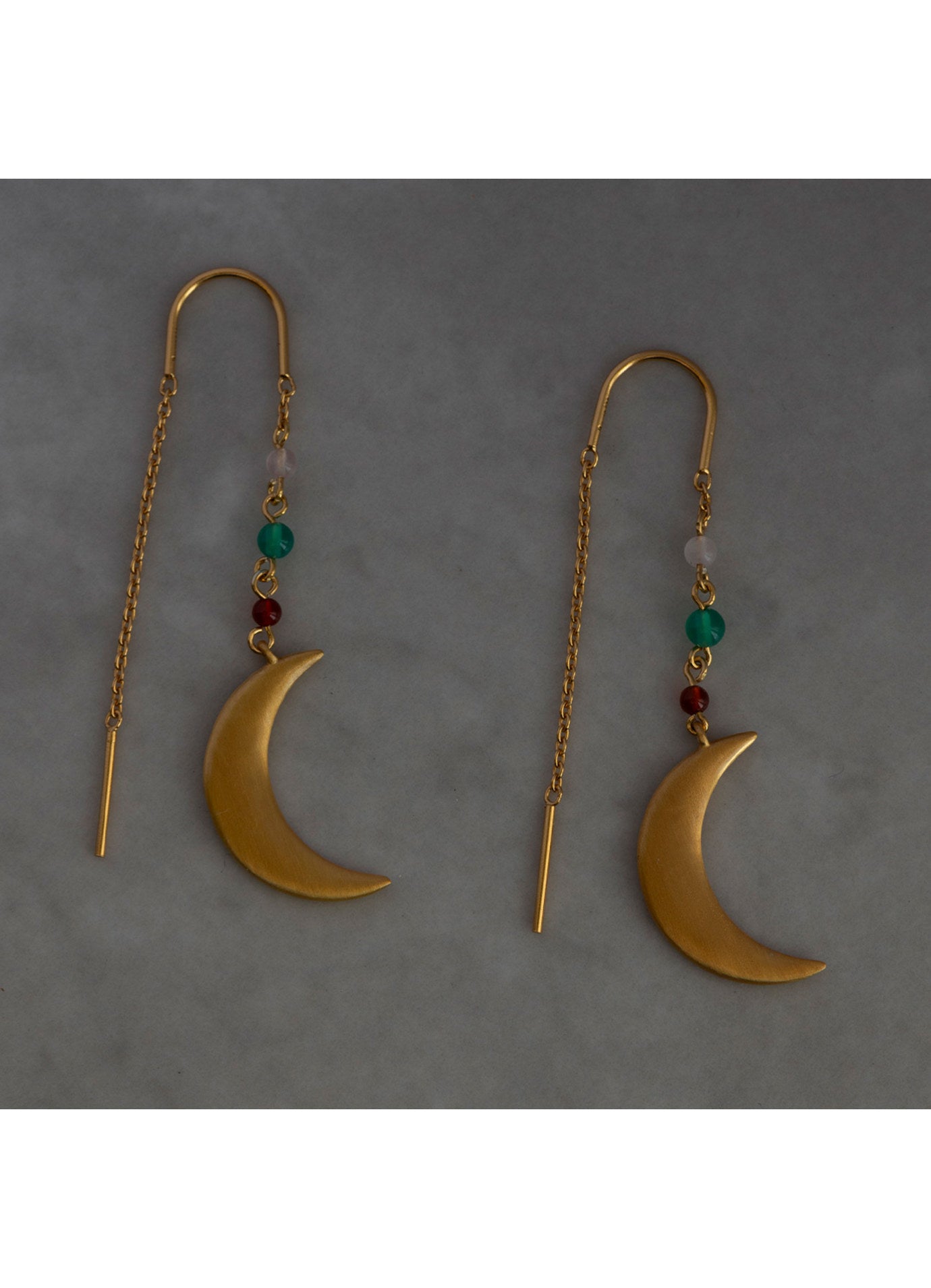 Summer Moon Forgyldte Øreringe m/Sten