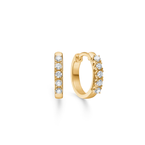 CROWN ALLIANCE øreringe i 14 kt. guld m. diamant