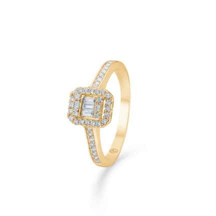 ELIZABETH ring i 14 kt. guld m. diamanter - Sct. Mathias Ure & Guld