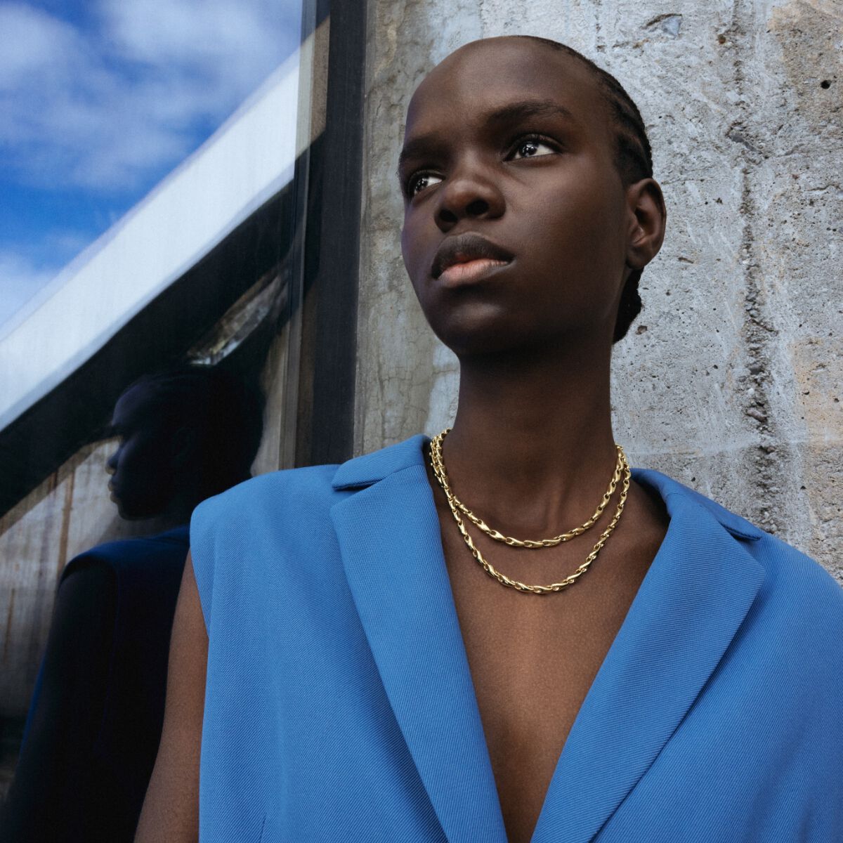 REFLECT link halskæde, smal