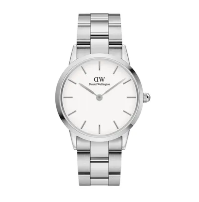 Daniel Wellington, Iconic Link 36mm, Silver White - Sct. Mathias Ure & Guld