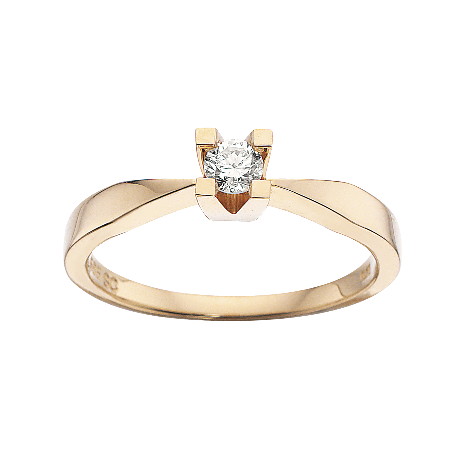 Kleopatra ring i 14kt. guld med diamanter - Sct. Mathias Ure & Guld