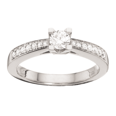 Kleopatra Queen Ring Hvidguld