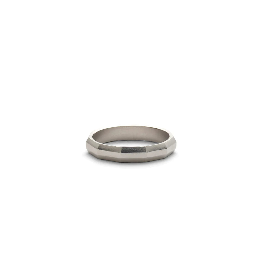 Hope Facet Band Ring Matte