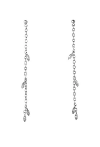 ByBiehl, Jungle ivy sparkel string ørehænger, sølv - Sct. Mathias Ure & Guld