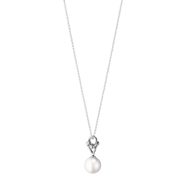 MAGIC vedhæng - 18 kt. hvidguld med perle og diamanter - Sct. Mathias Ure & Guld