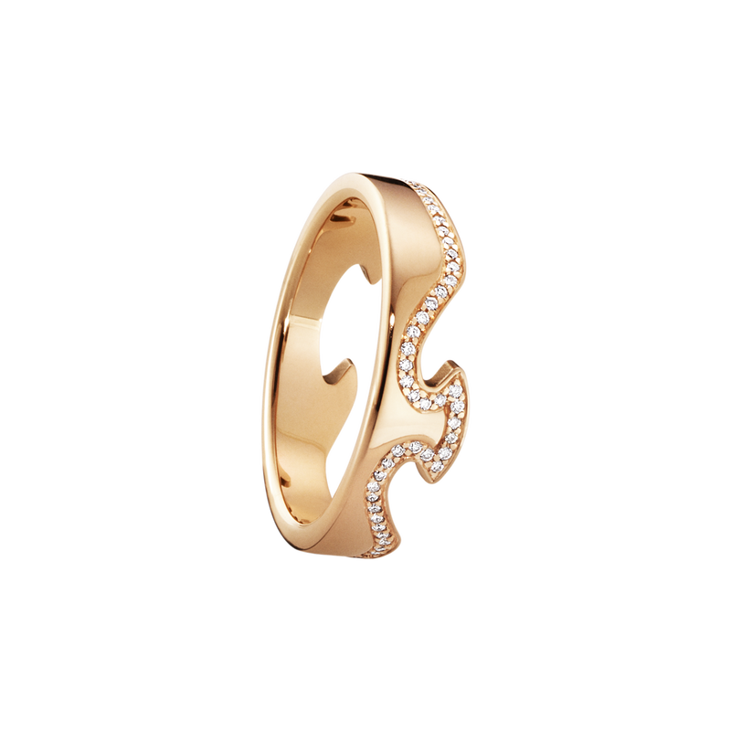 18 kt. rosaguld Fusion endering m. diamanter - Sct. Mathias Ure & Guld