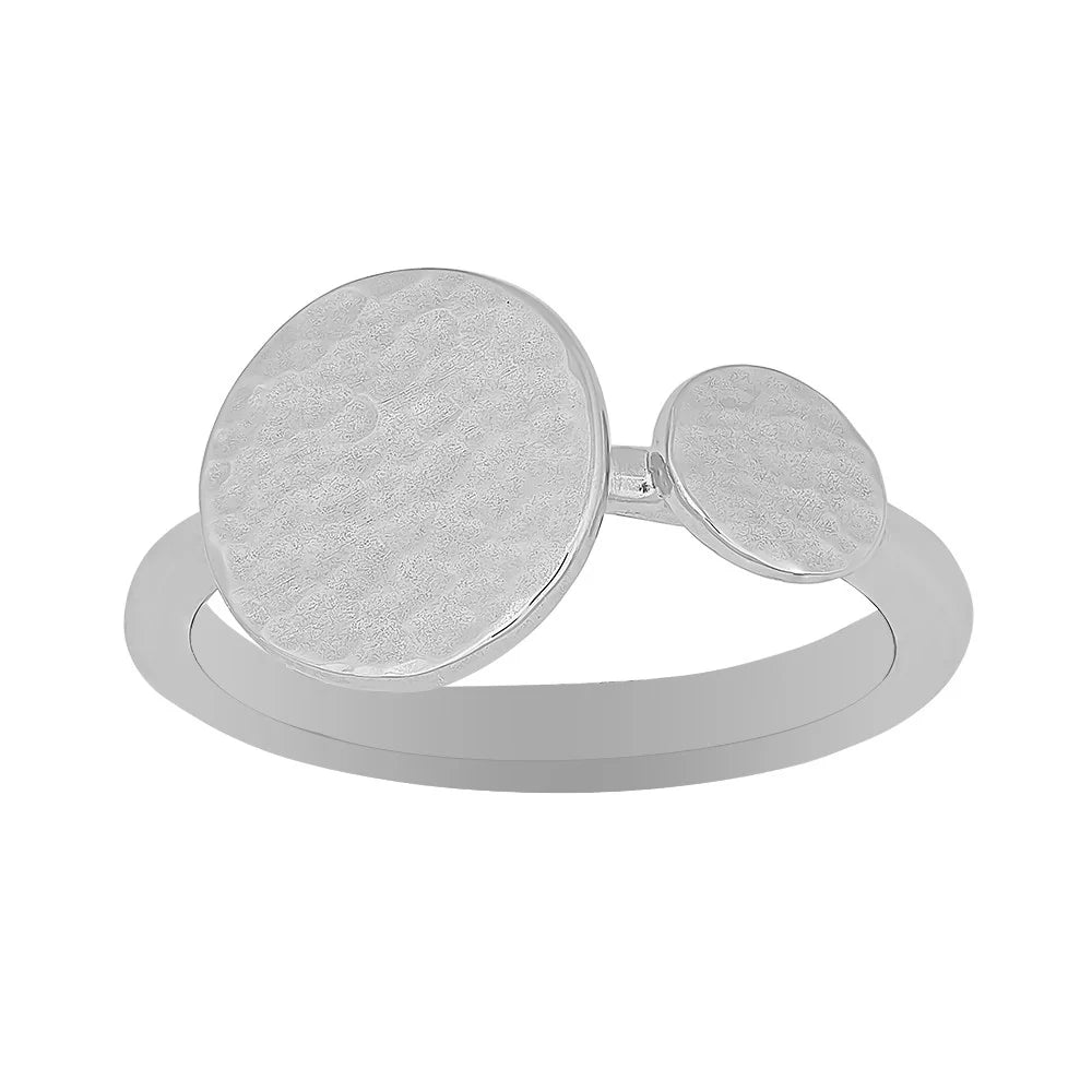 Rhodineret sølvring TWO-SIDED52