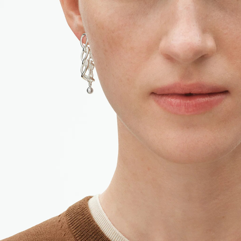 Georg Jensen WEFT ørehængere i sølv