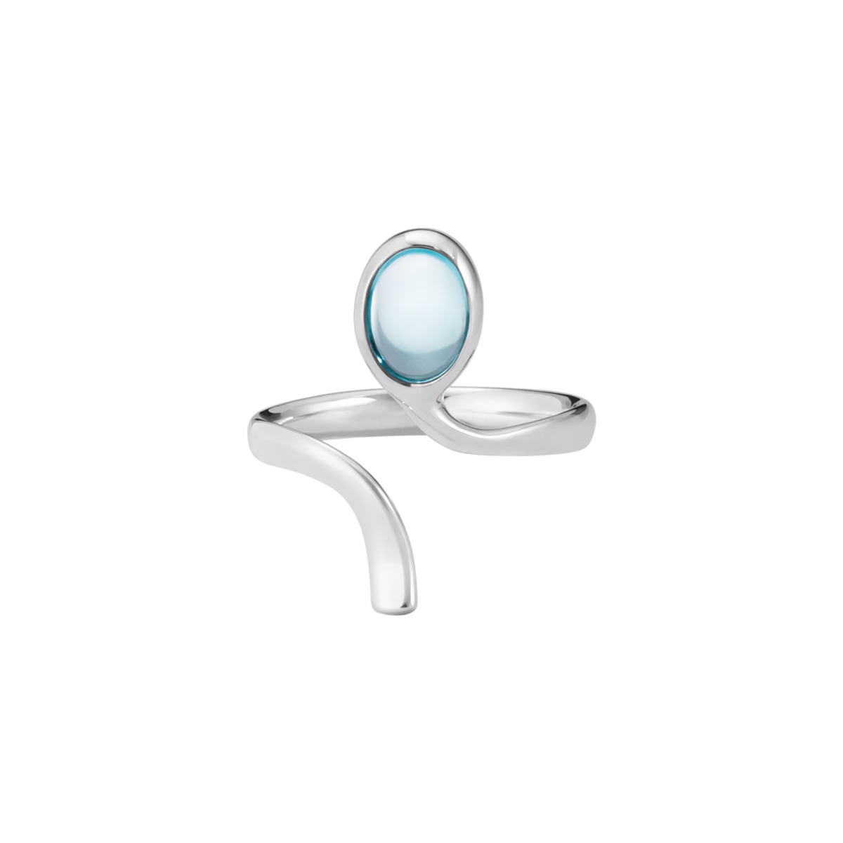 Georg Jensen Torun ring m/ blå topas