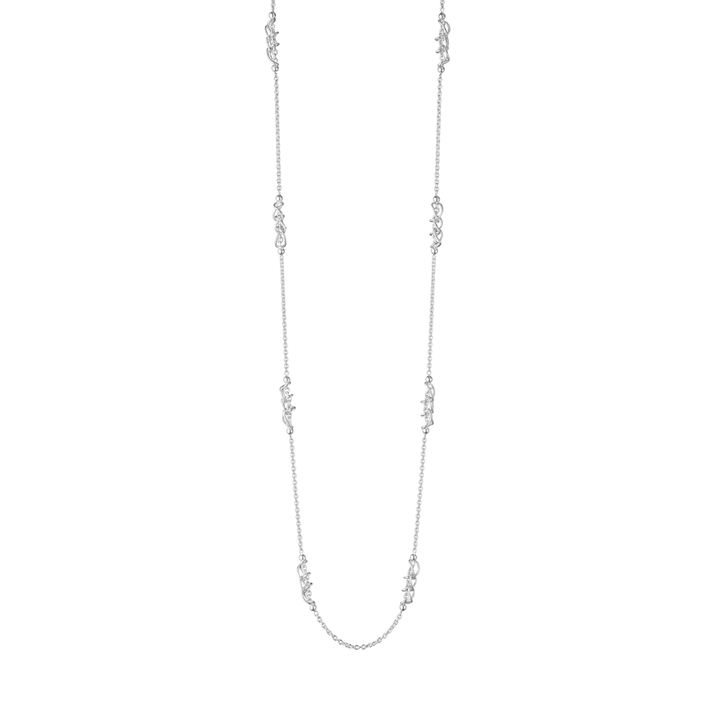 Georg Jensen WEFT sautoir-halskæde i sterlingsølv
