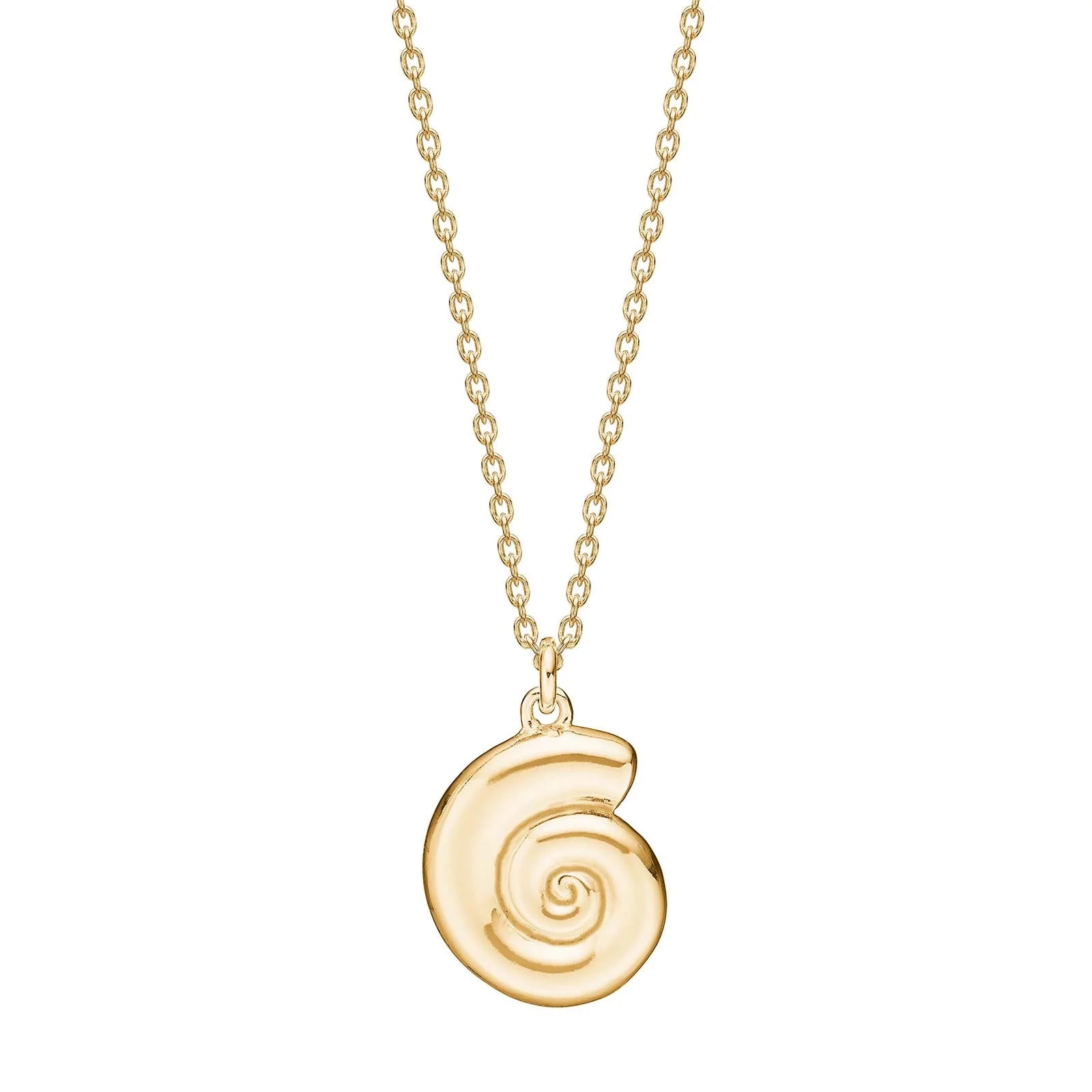 Forgyldt halskæde sneglehus SEA52