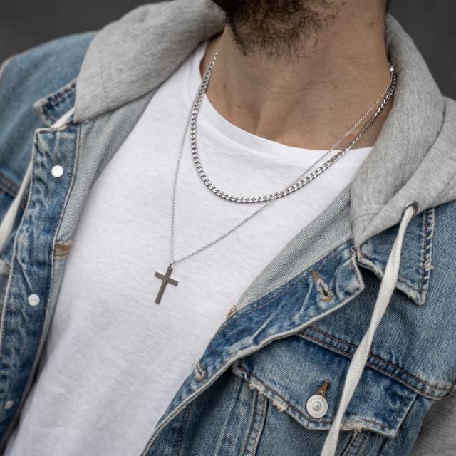 SON kæde stål børstet 60cm