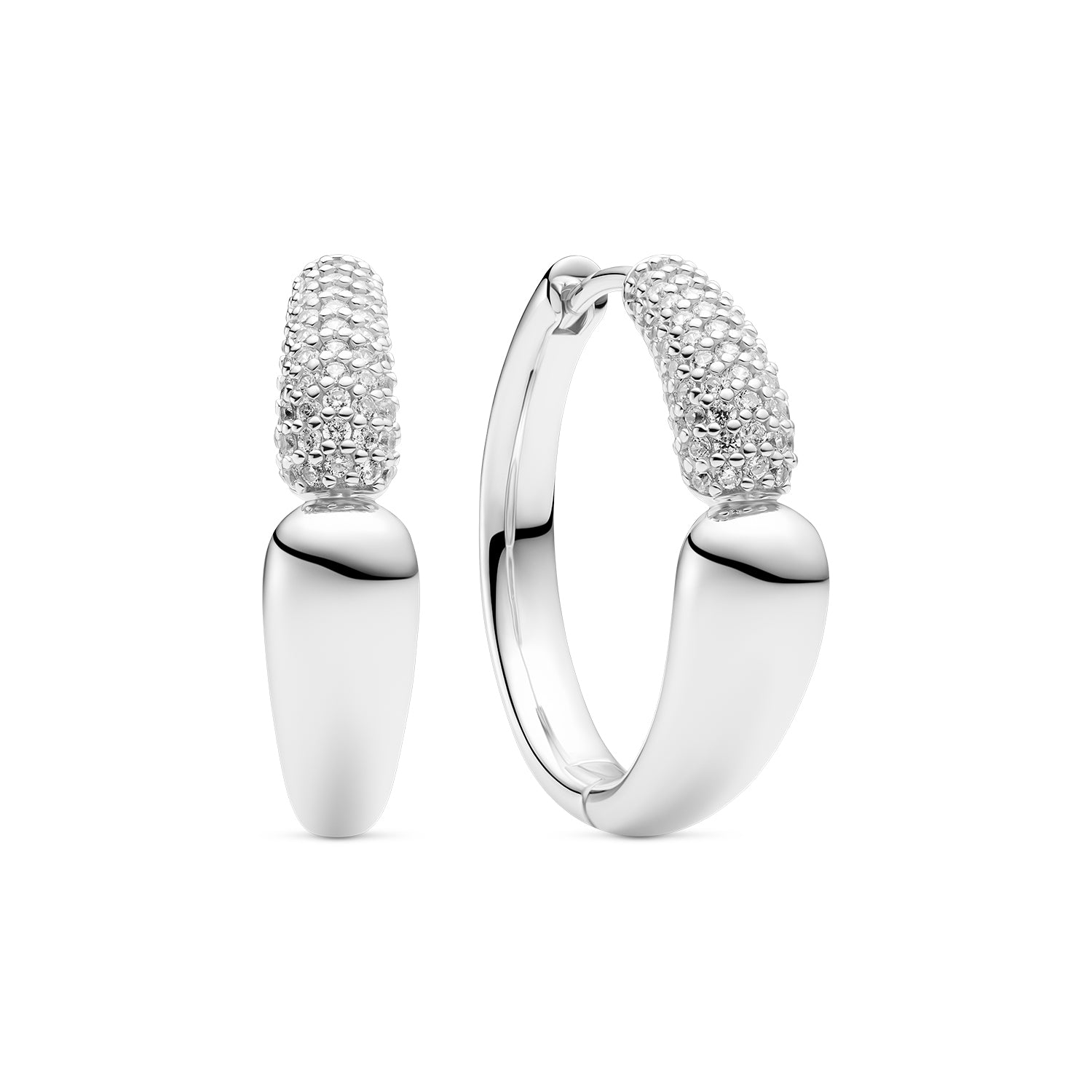 Øreringe Goccia Creolo Grande Sølv