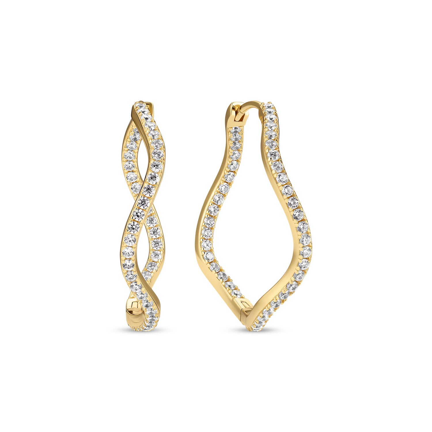 Øreringe Ellera Waves X-Grande Forgyldt