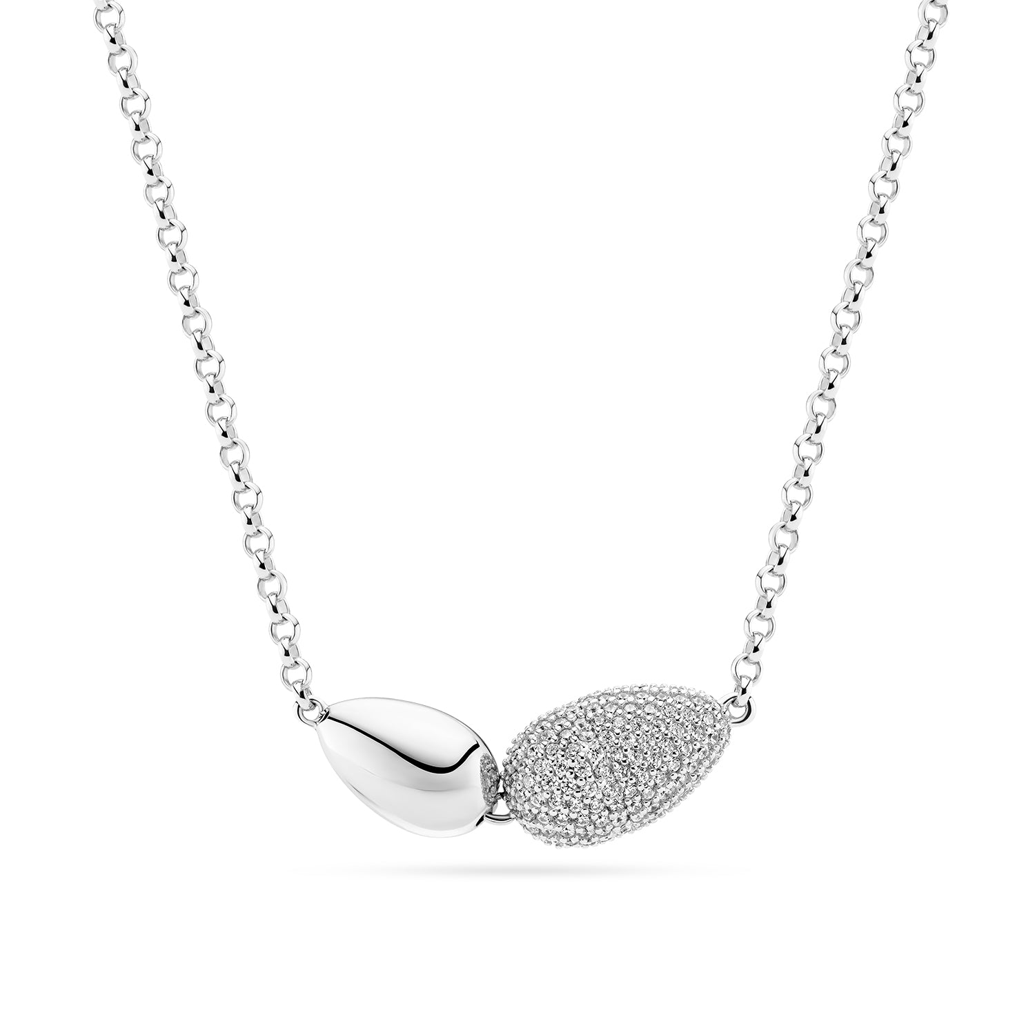 Halskæde Goccia Due Sølv