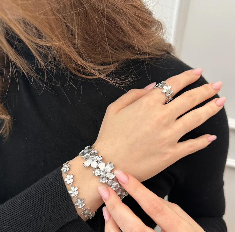 Sistie 2ND stålarmring Camelia