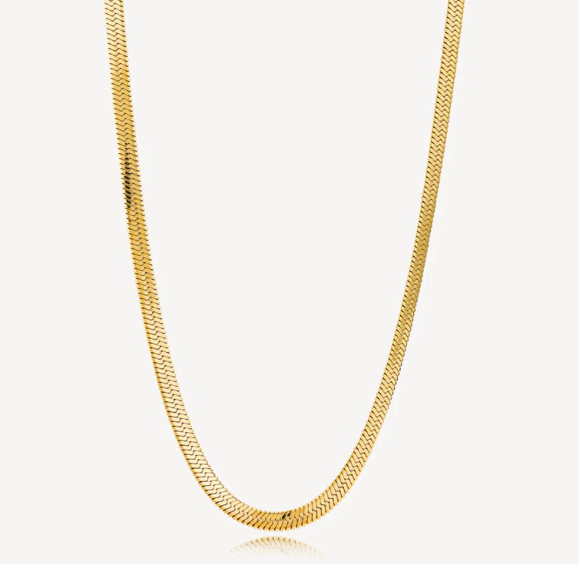 Snake - Halskæde Forgyldt