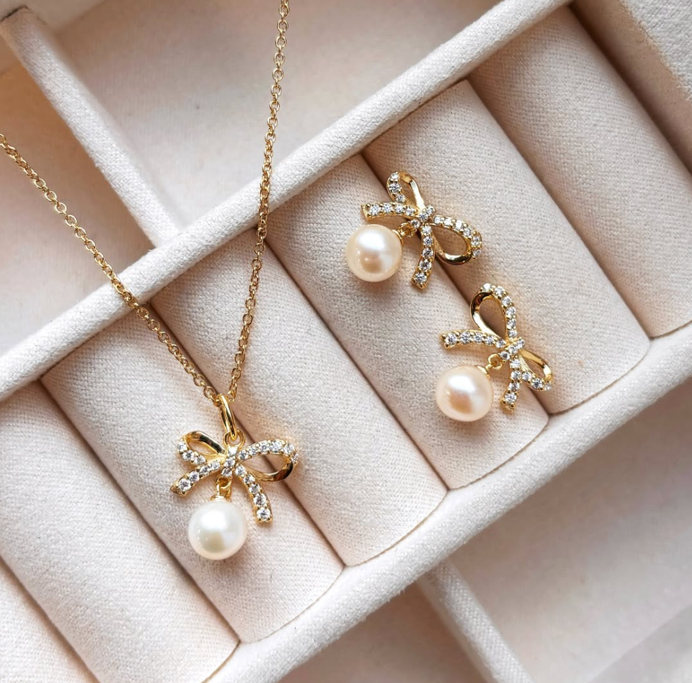 Øreringe sløjfe fkp./cubic zir. sølv fg.