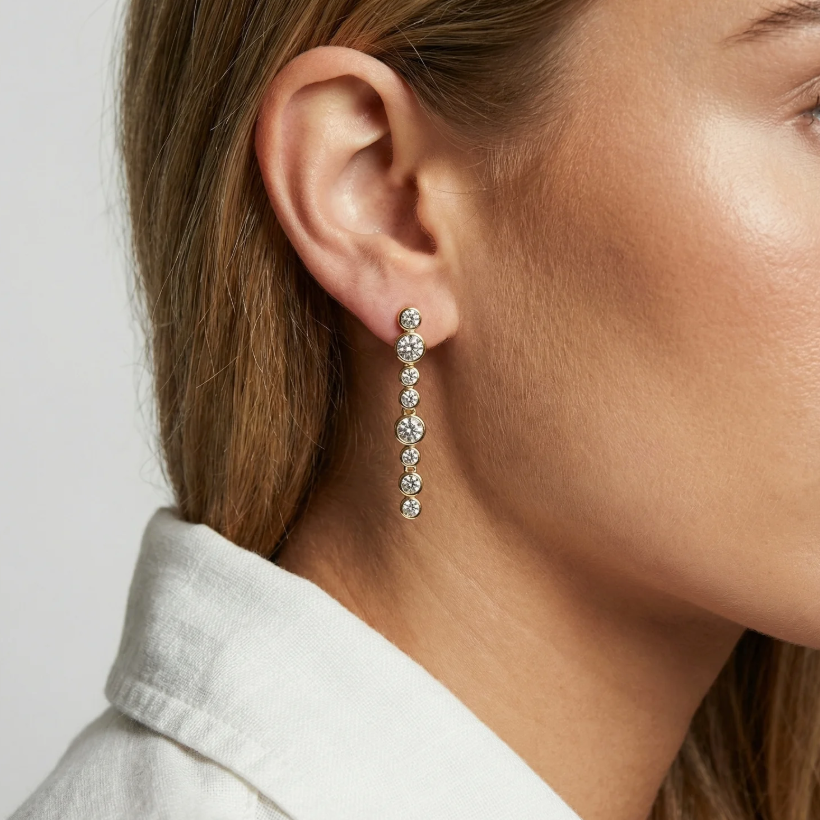 Øreringe Sardinien Lungo Piccolo forgyldt multi