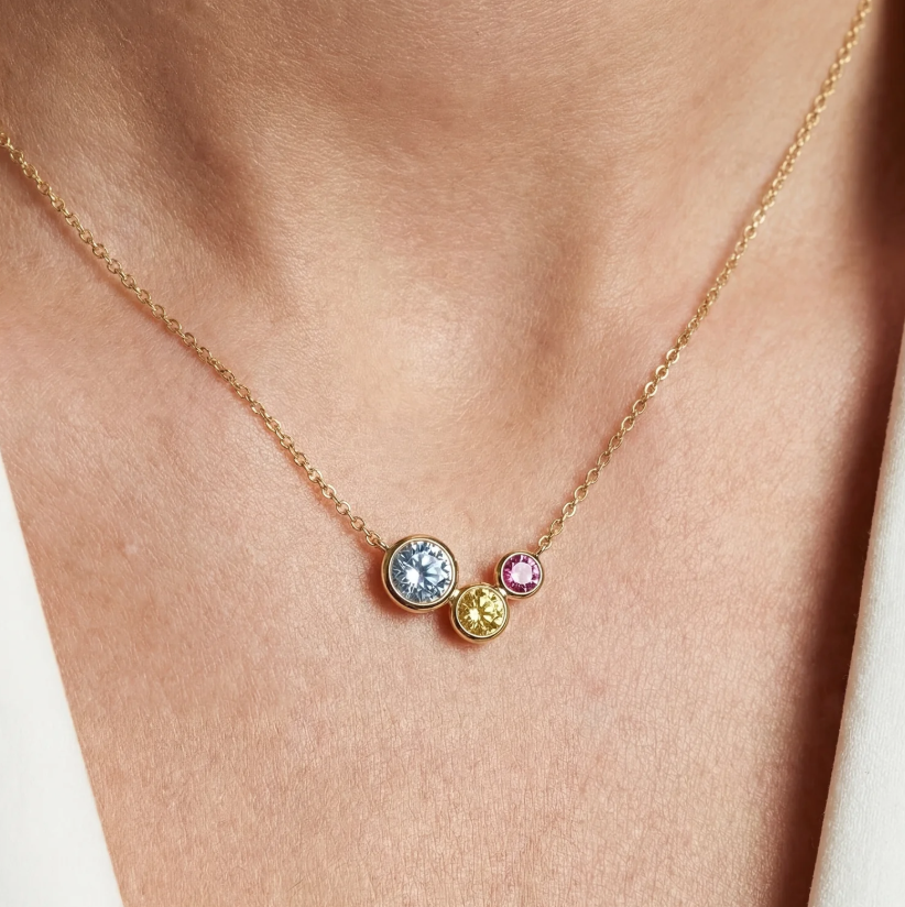 Halskæde Sardinien Tre Forgyldt Multi