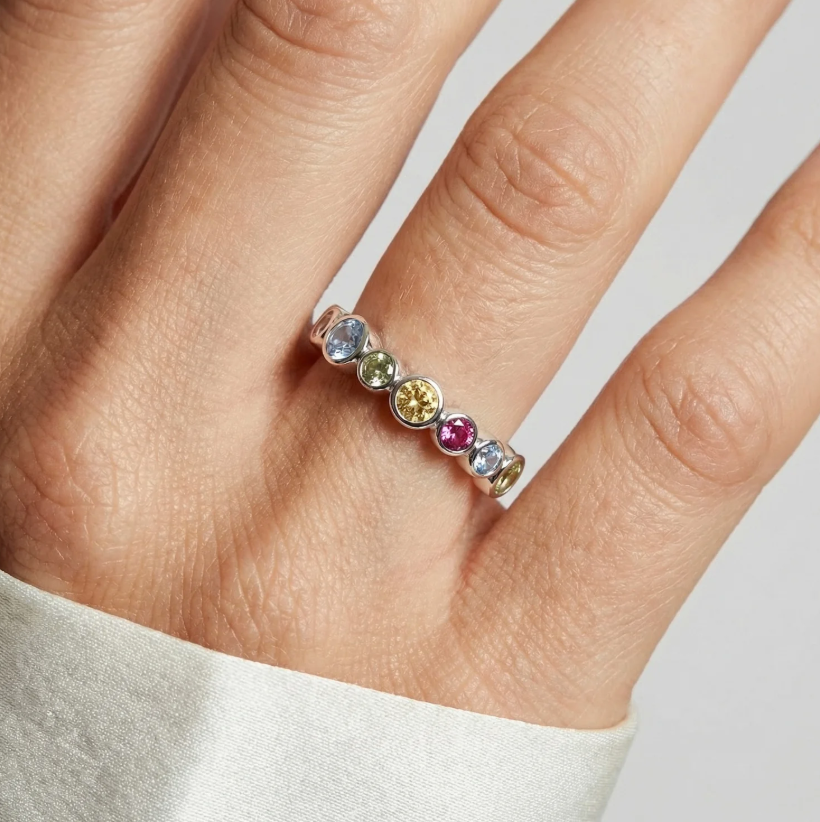Ring Sardinien Sølv Multi
