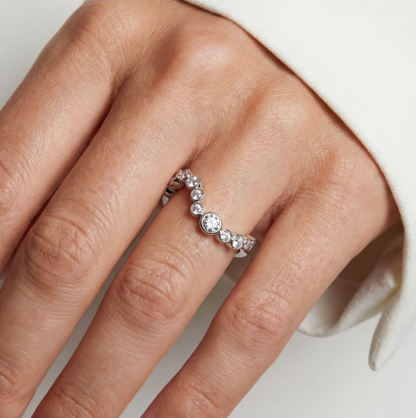 Ring Sardinien Wave Sølv