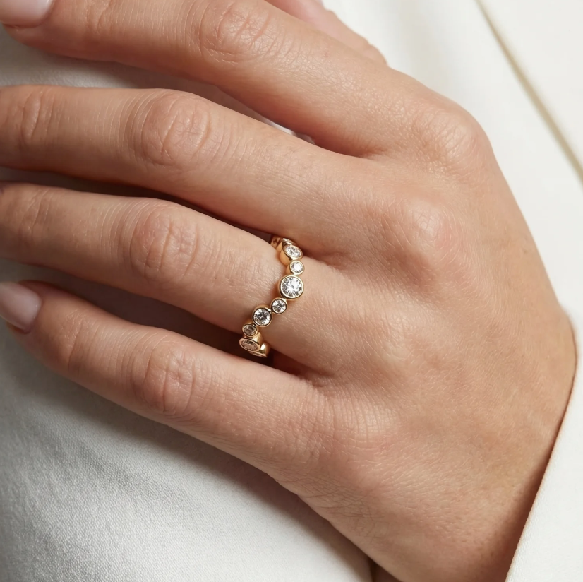 Ring Sardinien Wave Forgyldt