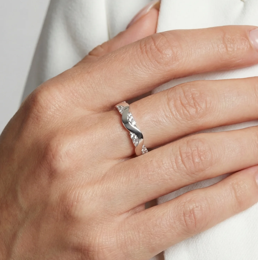 Ring Ellera Waves Altro sølv