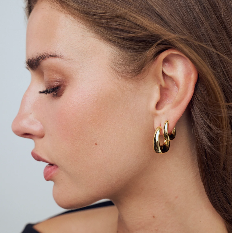 Øreringe Borsa Pianura Piccolo Forgyldt