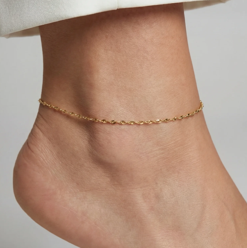 Ankelkæde Alsola Forgyldt