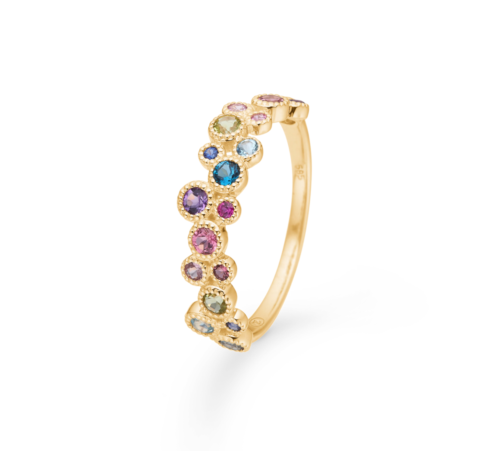 LUXURY RAINBOW ring i 14 kt. guld Petite