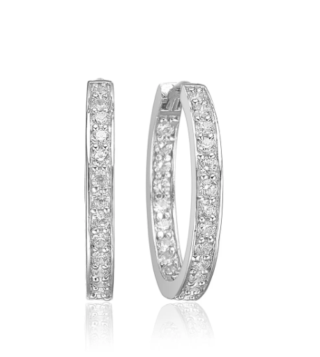 ØRERINGE CORTE MED HVIDE ZIRKONER