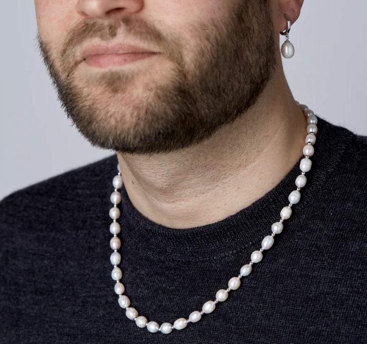 Pearl & Silver Bead Necklace