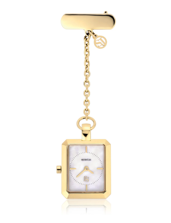 UR FRANCESCA - FORGYLDT RUSTFRIT STÅL MED HVID PERLEMOR URSKIVE