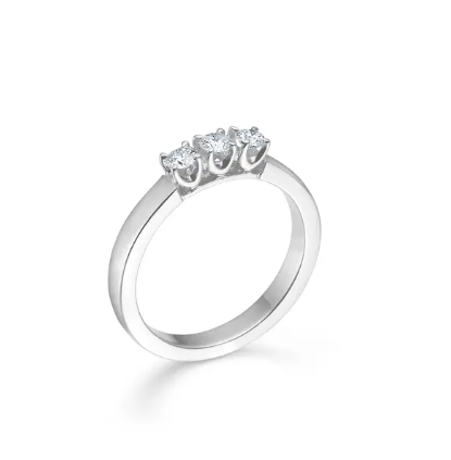 CROWN ALLIANCE ring i 14 kt. hvidguld m. diamant
