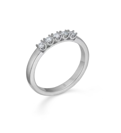 CROWN ALLIANCE ring i 14 kt. hvidguld m. diamanter