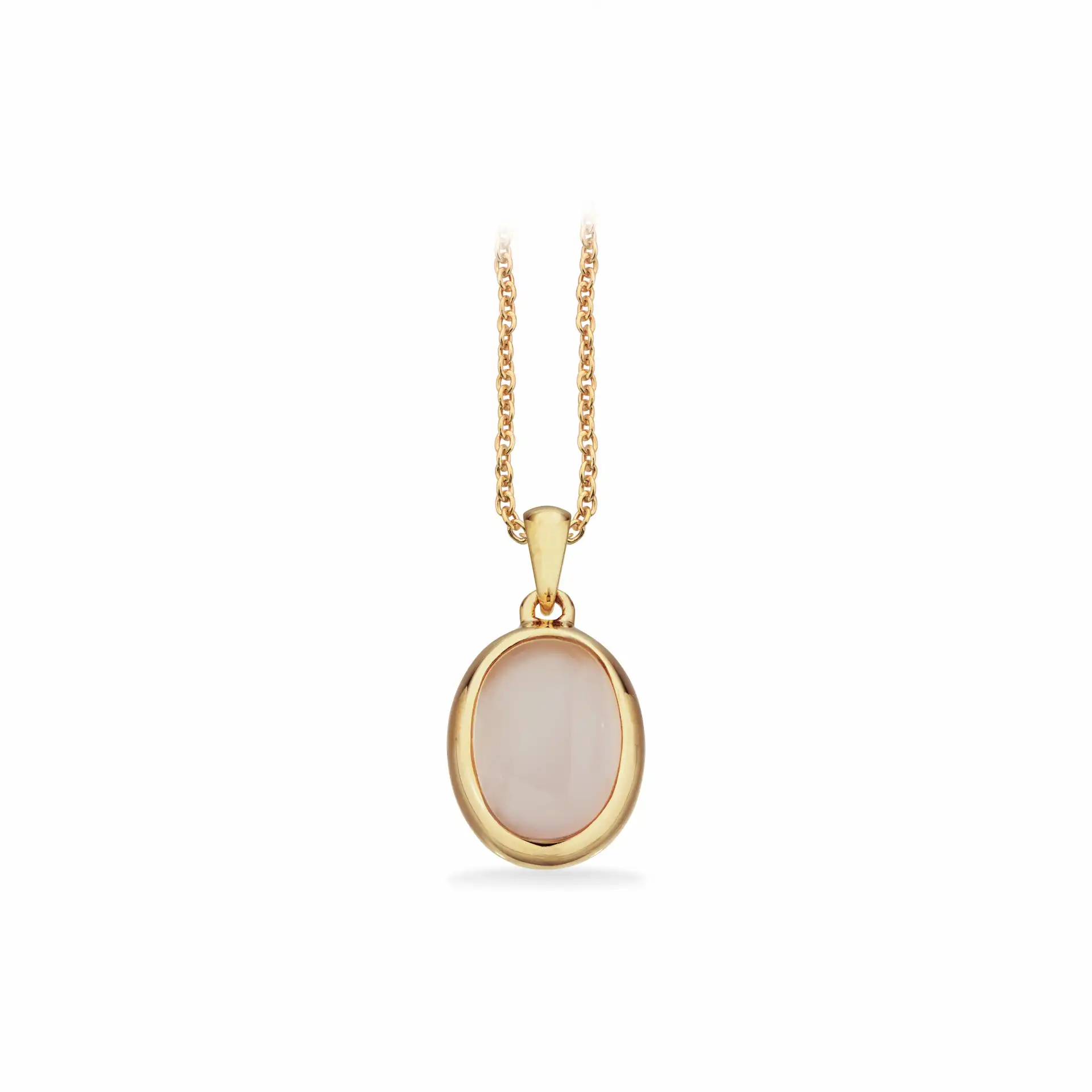 Halskæde m. rosa quartz