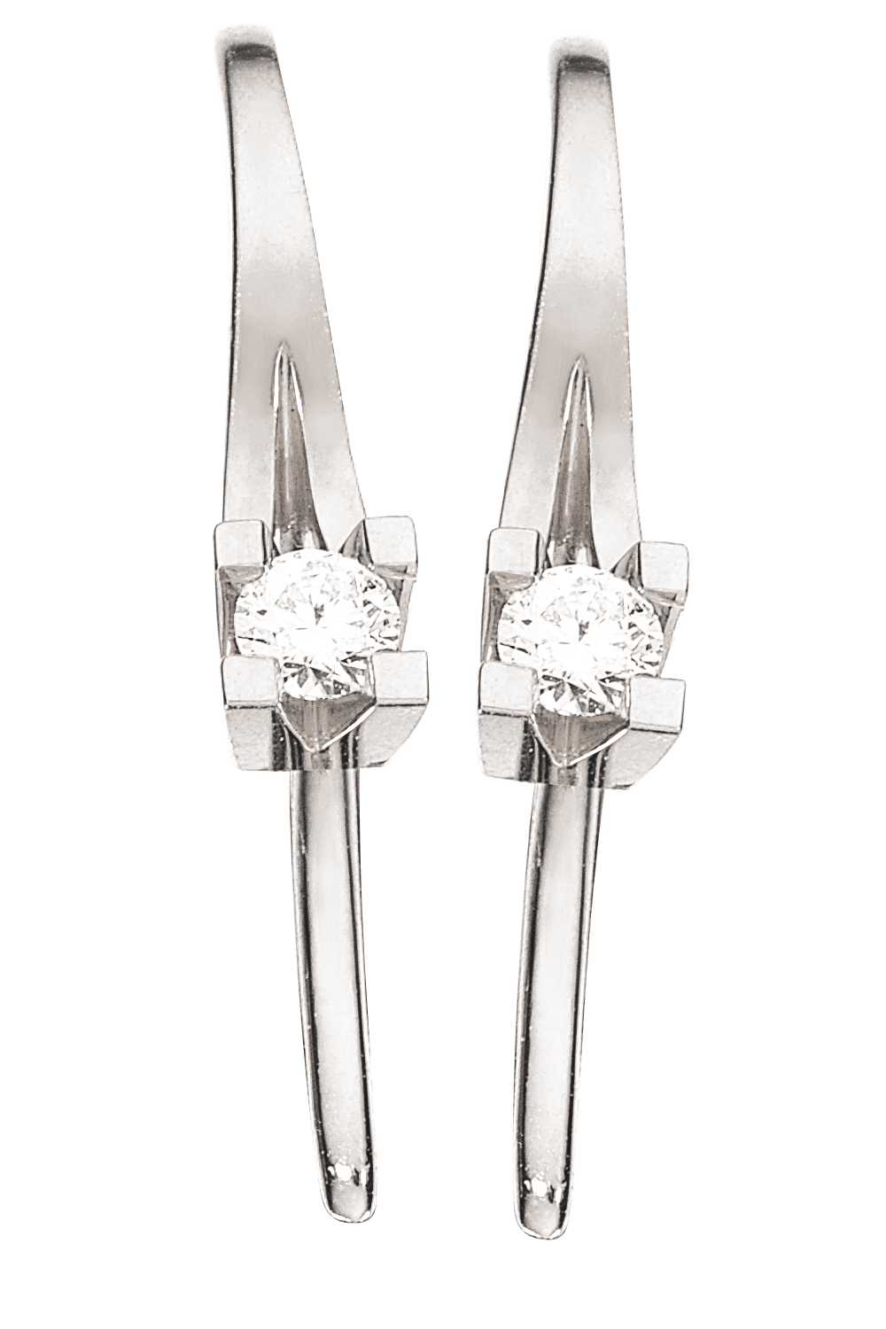 Kleopatra ørebøjle i 14kt. hvidguld med diamanter - Sct. Mathias Ure & Guld